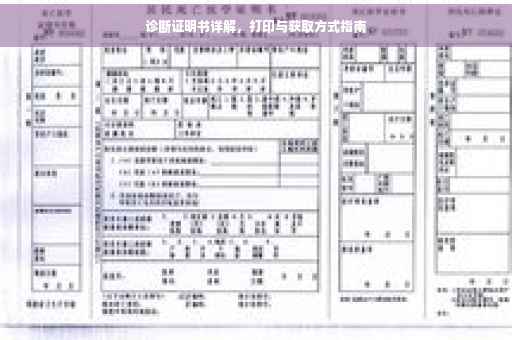 诊断证明书详解，打印与获取方式指南