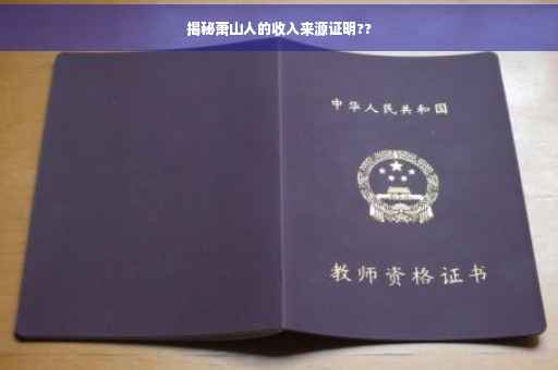 揭秘萧山人的收入来源证明??