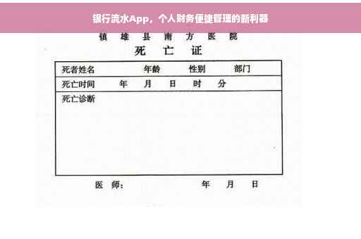 银行流水App，个人财务便捷管理的新利器
