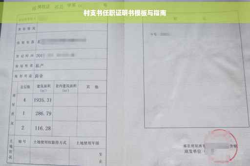 村支书任职证明书模板与指南