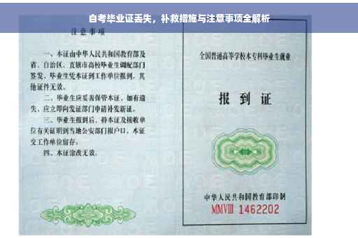 自考毕业证丢失，补救措施与注意事项全解析