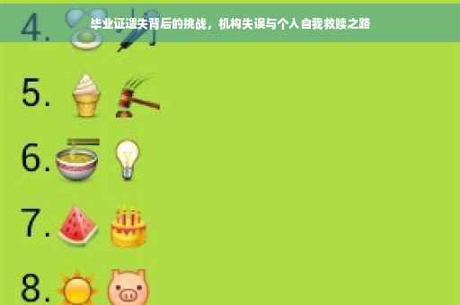 毕业证遗失背后的挑战，机构失误与个人自我救赎之路