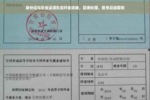 身份证与毕业证遗失应对全攻略，妥善处理，避免后续困扰