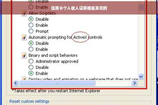 信用卡个人收入证明模板及范例