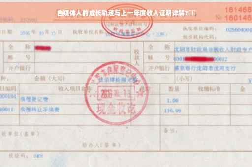 自媒体人的成长轨迹与上一年度收入证明详解?⚡️