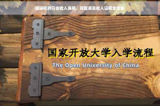 揭秘招聘行业收入真相，获取真实收入证明全攻略