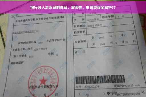 银行收入流水证明详解，重要性、申请流程全解析??