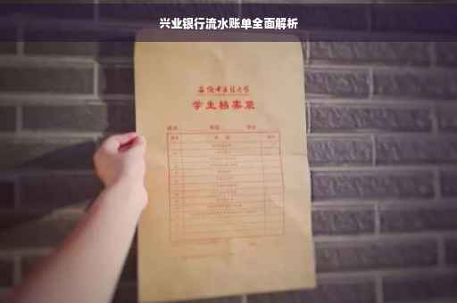 兴业银行流水账单全面解析