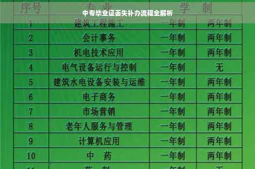 中专毕业证丢失补办流程全解析