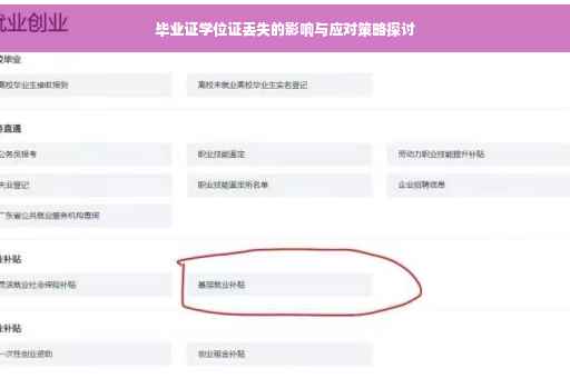 毕业证学位证丢失的影响与应对策略探讨