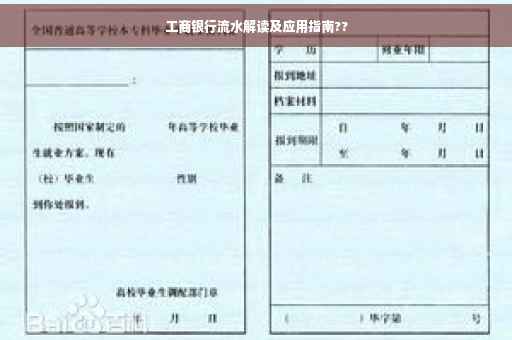 工商银行流水解读及应用指南??