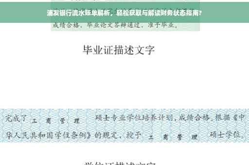 浦发银行流水账单解析，轻松获取与解读财务状态指南?