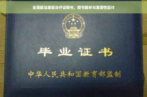 全面解读康复治疗证明书，细节解析与重要性探讨