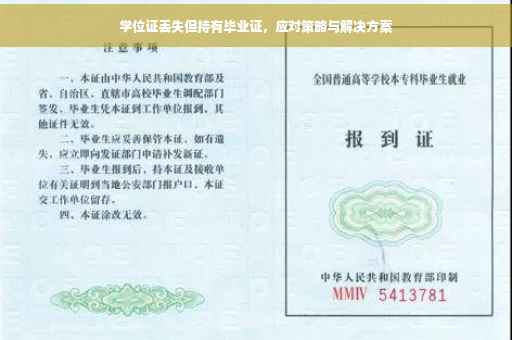学位证丢失但持有毕业证，应对策略与解决方案