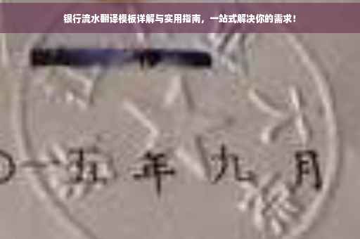 银行流水翻译模板详解与实用指南，一站式解决你的需求！