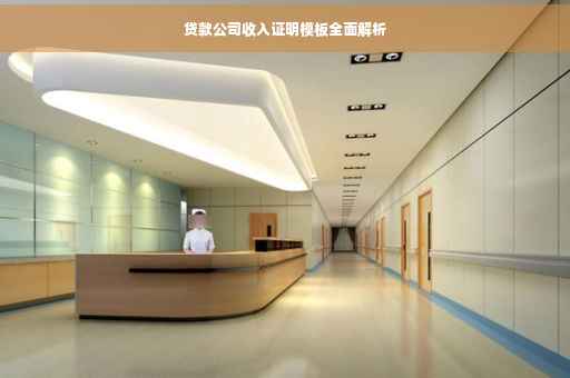 贷款公司收入证明模板全面解析