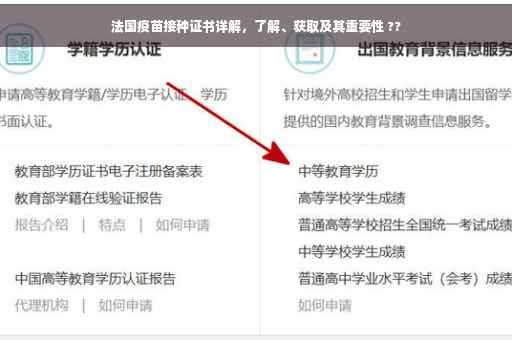 法国疫苗接种证书详解，了解、获取及其重要性 ??