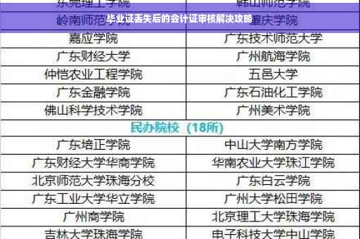 毕业证丢失后的会计证审核解决攻略