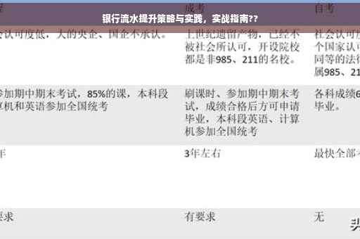银行流水提升策略与实践，实战指南??
