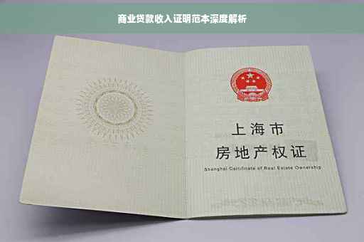 商业贷款收入证明范本深度解析