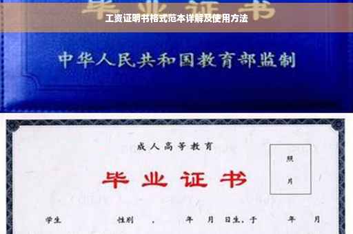 工资证明书格式范本详解及使用方法