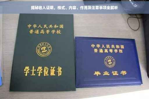 揭秘收入证明，格式、内容、作用及注意事项全解析