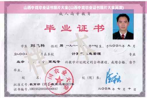 山西中戏毕业证书图片大全(山西中戏毕业证书图片大全高清)