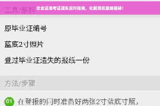 毕业证准考证遗失应对指南，化解危机策略揭秘！
