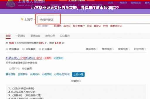 小学毕业证丢失补办全攻略，流程与注意事项详解??