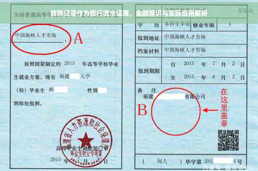 转账记录作为银行流水证据，金融常识与实际应用解析