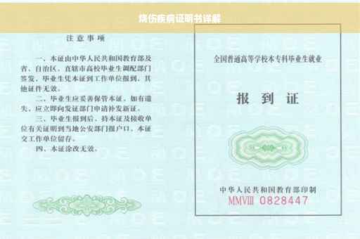 烧伤疾病证明书详解
