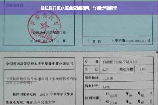 建设银行流水账单查询指南，详细步骤解读