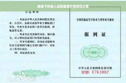 疫情下的收入证明重塑价值审视之路