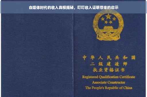 自媒体时代的收入真相揭秘，叮叮收入证明带来的启示