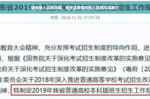 转帐收入证明详解，有效证明你的收入流程与攻略??