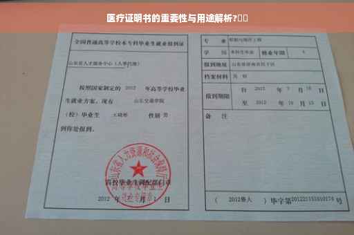 医疗证明书的重要性与用途解析?⚡️