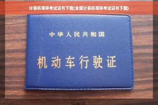 计算机等级考试证书下载(全国计算机等级考试证书下载)