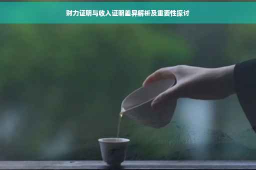 财力证明与收入证明差异解析及重要性探讨