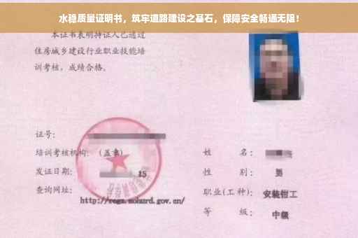 水稳质量证明书，筑牢道路建设之基石，保障安全畅通无阻！