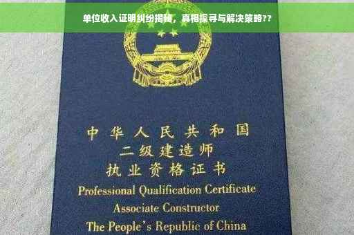 单位收入证明纠纷揭秘，真相探寻与解决策略??