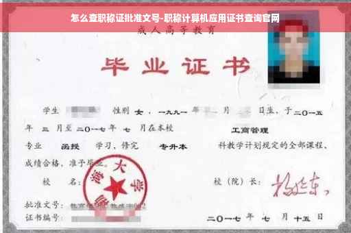 怎么查职称证批准文号-职称计算机应用证书查询官网
