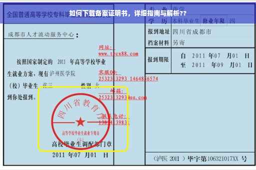 如何下载备案证明书，详细指南与解析??