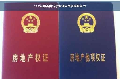 CCT证书丢失与毕业证应对策略指南 ??