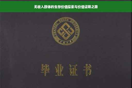无收入群体的生存价值探索与价值证明之路