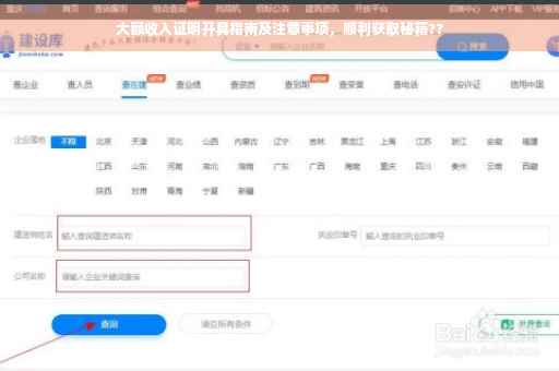 大额收入证明开具指南及注意事项，顺利获取秘籍??