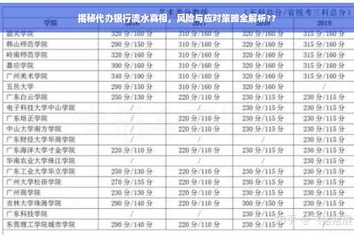 揭秘代办银行流水真相，风险与应对策略全解析??