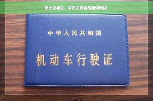 毕业证丢失，求职之路依然畅通无阻！