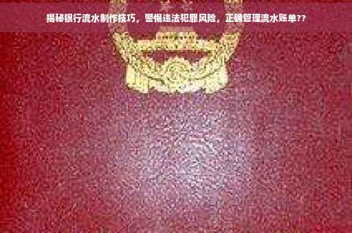 揭秘银行流水制作技巧，警惕违法犯罪风险，正确管理流水账单??