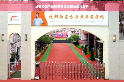证书办理中证明书的重要性及应用解析