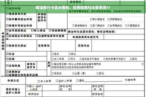 解读银行卡流水模板，应用指南与注意事项??